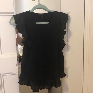 Jcrew back ruffle top size S